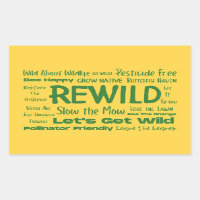 Rewild Text Yellow with Green
