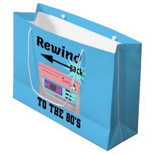 Rewind Back to the 80's   Large Gift Bag