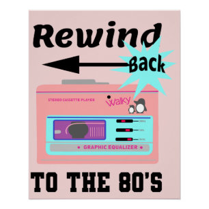 Rewind Back to the 80's Poster