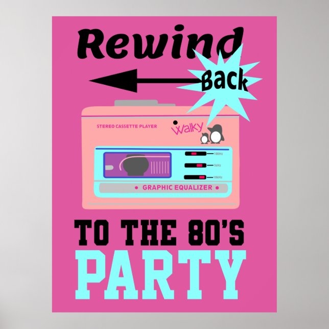 Rewind Back to the 80's Poster (Front)