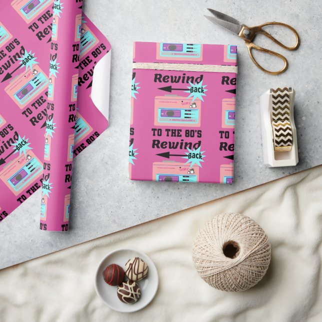 Rewind Back to the 80's Wrapping Paper (Crafts)