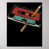 Rewind Cassette Pencil 80s 90s Music