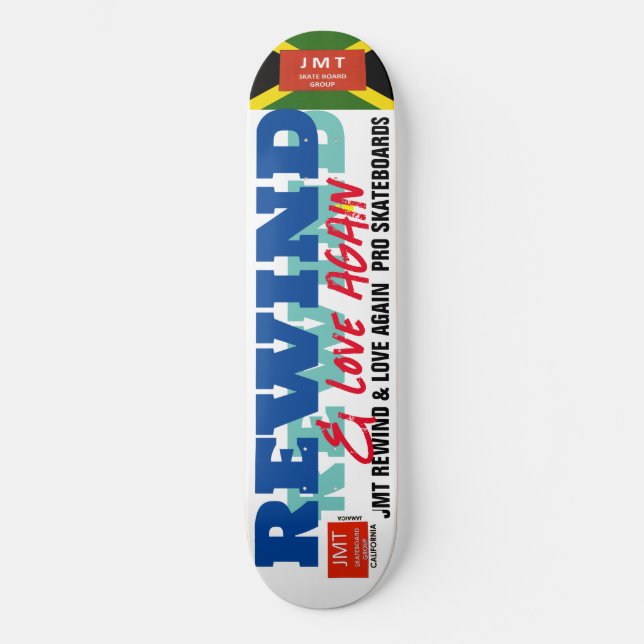 REWIND & LOVE AGAIN 8 1/4" Skateboard Deck (Front)