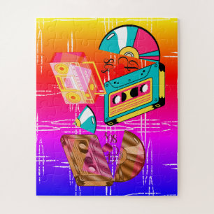 Rewind Reality Puzzle: 80s Remix Assembly Jigsaw Puzzle