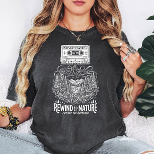 Rewind To Nature Cassette Tape Outdoors T-Shirt