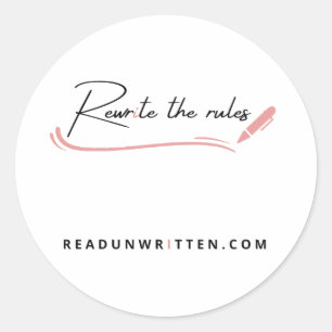 Rewrite the Rules Classic Round Sticker