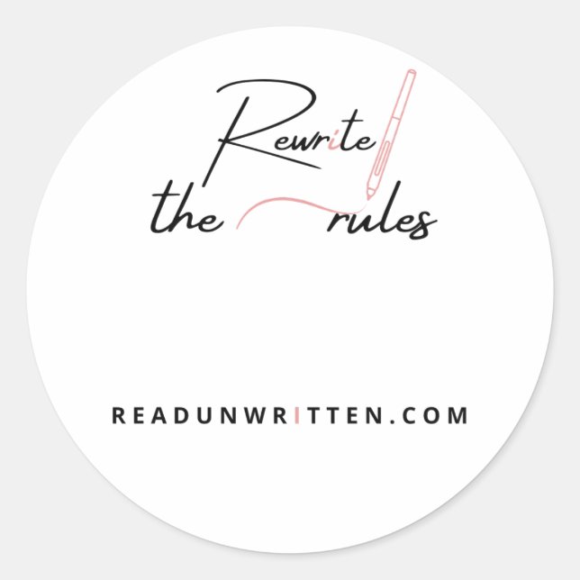 Rewrite the Rules Classic Round Sticker (Front)