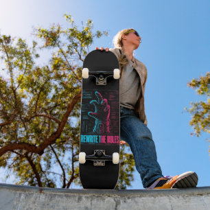 Rewrite The Rules Cyberpunk Skateboard Deck