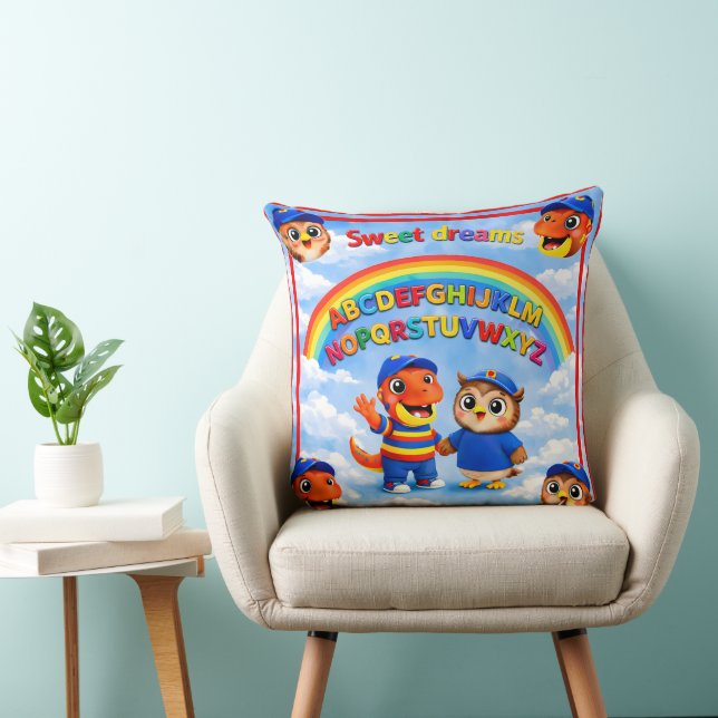 Rex and hoot a rainbow sweet dreams educational th cushion (Chair)
