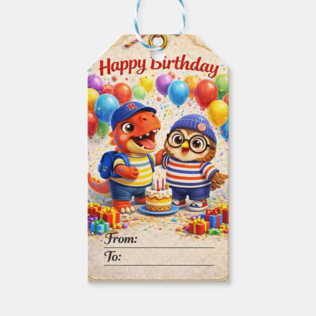 rex and hoot gift tags (Front)
