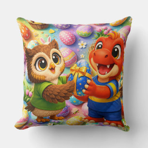 Rex and hoot happy Easter sharing kids bedroom thr Cushion