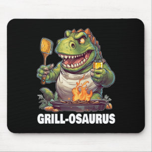 Rex Bbq Dinosaur Funny Fathers' Day Grilling Mouse Mat