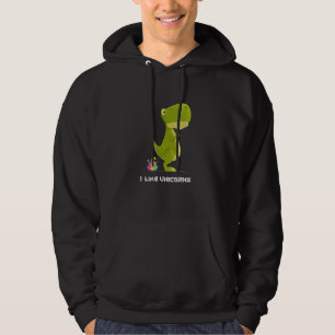 rex Dinosaur love unicorns men and women trex Hoodie
