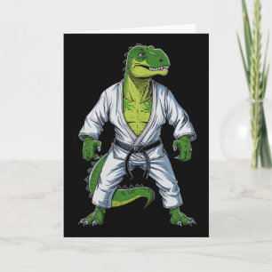 Rex Dinosaur Martial Arts Martial Artist Jiu-jitsu Card