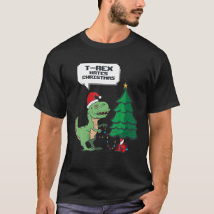 Rex Hates Christmas X-Mas Tree Lights Decoration D T-Shirt