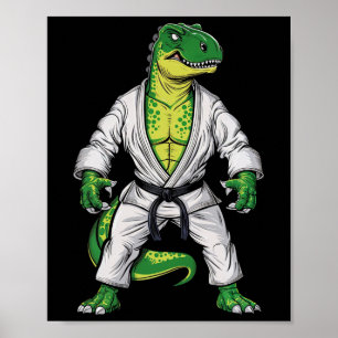 Rex Martial Arts Dinosaur Jiu-jitsu Bjj Karate  Poster
