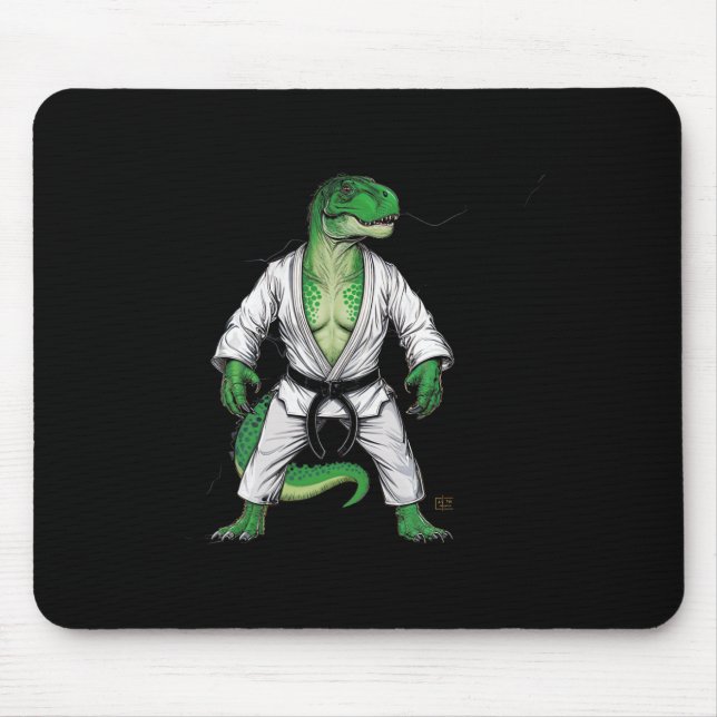 Rex Martial Arts Dinosaur Judo Jiu-jitsu Karate  Mouse Mat (Front)