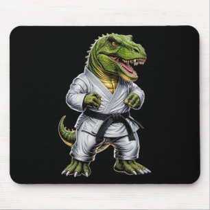 Rex Martial Arts Dinosaur Karate Judo Bjj Fighter  Mouse Mat