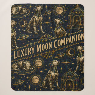 Rex moon companion/fleece blanket throw over