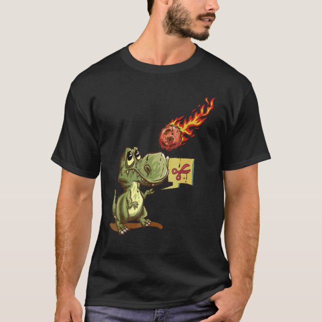 Rex  Rock Paper Scissors  Comet 1 T-Shirt (Front)