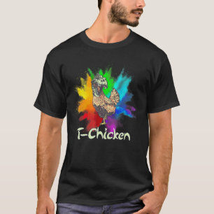 Rex Skull Dinosaur Chicken Watercolor Chicken Coop T-Shirt