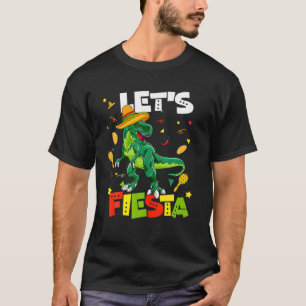 Rex Tacosaurus Cinco De Mayo Sombrero Dinosaur Let T-Shirt