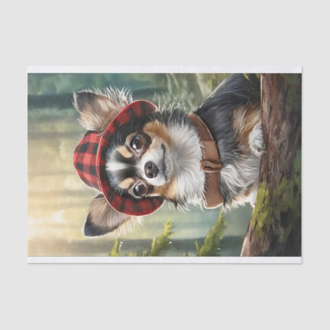 Rex the Adventure Chihuahua, Camping Canine Tissue Paper (Front)