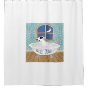 Rex The TV Terrier Bath Night Shower Curtain