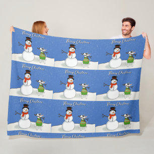 Rex The TV Terrier Christmas fleece throw