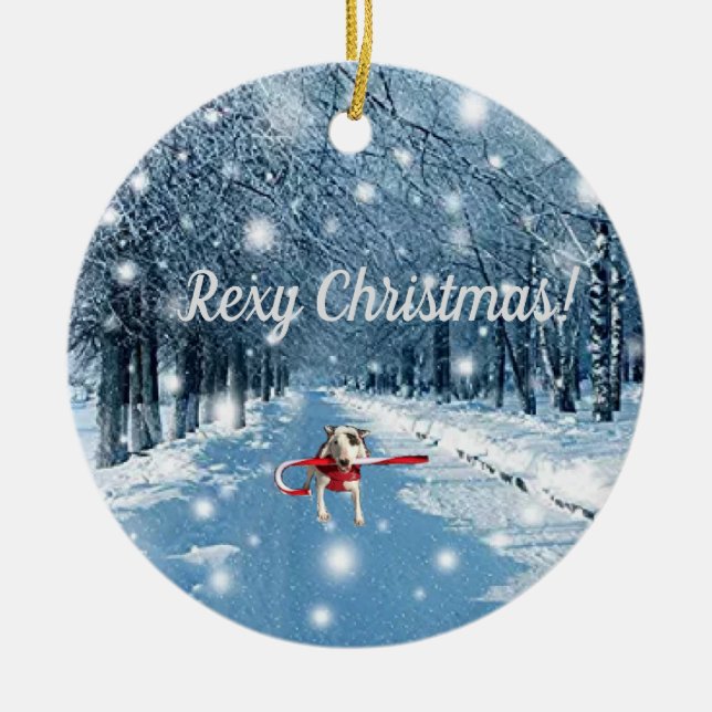 Rex The TV Terrier Christmas Ornament (Front)