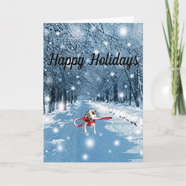 Rex The TV Terrier Happy Holidays Greeting card (Front)