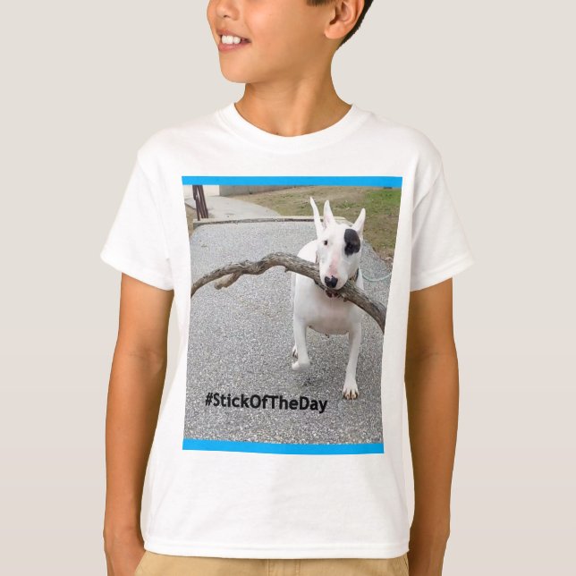 Rex the TV Terrier kids Stick Of The Day tee (Front)