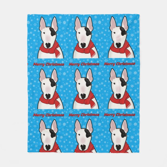 Rex The TV Terrier Merry Christmas Throw Fleece Blanket (Front)