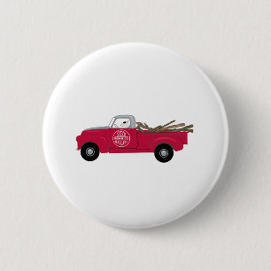 Rex The TV Terrier Red Truck 6 Cm Round Badge