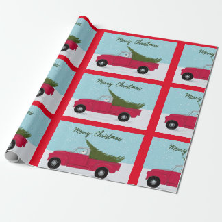 Rex The TV Terrier Red Truck Christmas Wrap Wrapping Paper