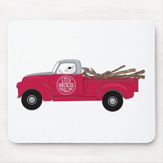 Rex The TV Terrier Red Truck Mouse Mat (Front)