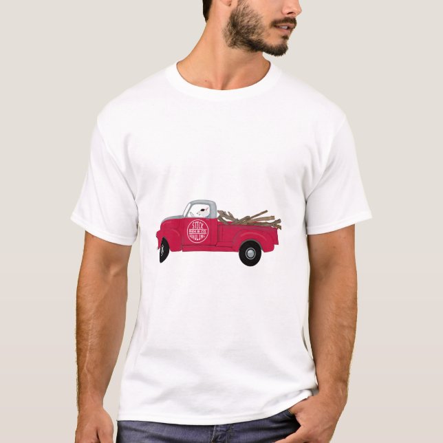 Rex The TV Terrier Red Truck T-Shirt (Front)