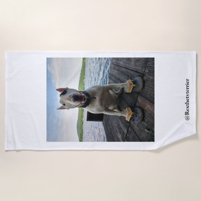 Rex The TV Terrier Summer beach towel (Front)