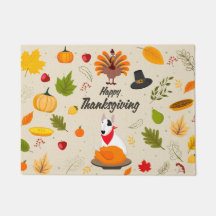 Rex the TV Terrier Thanksgiving Door Mat