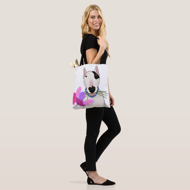 Rex the TV Terrier with flowers Tote Bag (On Model)