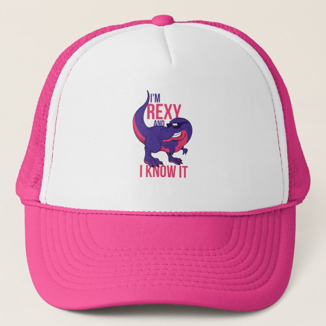 Rexy Pun Trucker Hat (Front)