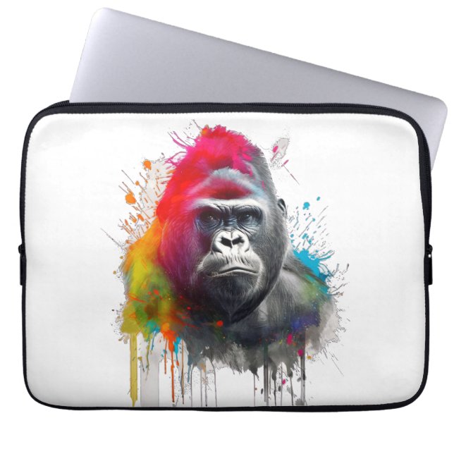  Rey de la Selva: Majestuoso Gorila Laptop Sleeve (Front)