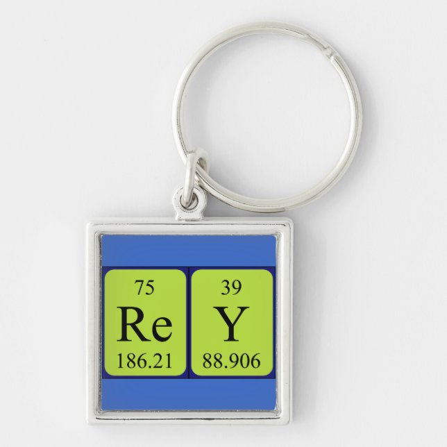 Rey periodic table name keyring (Front)