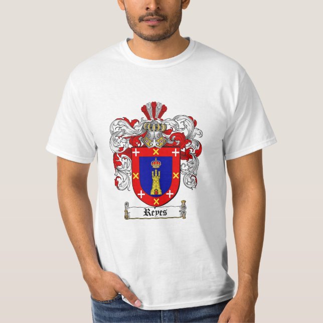 Reyes Family Crest - Reyes Coat of Arms T-Shirt (Front)