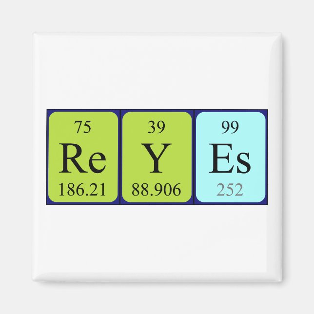Reyes periodic table name magnet (Front)