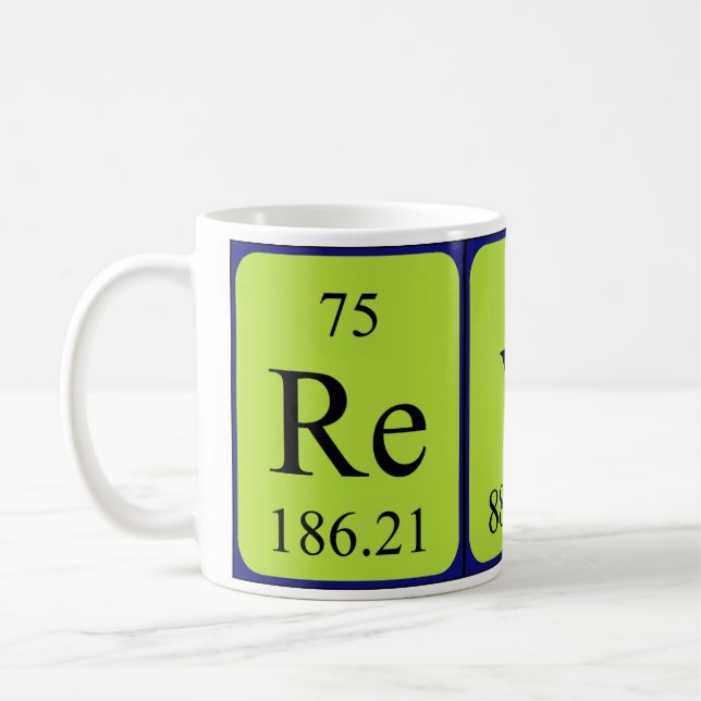 Reyes periodic table name mug (Left)
