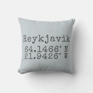 Reykjavik Belgium Latitude Longitude Cushion