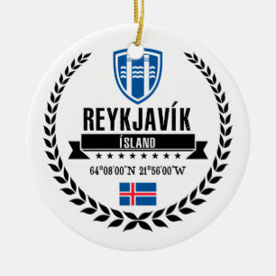 Reykjavík Ceramic Tree Decoration