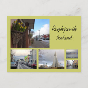 Reykjavik Collage Postcard