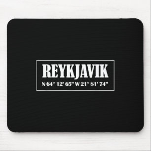 Reykjavik Iceland City Coordinates Mouse Mat